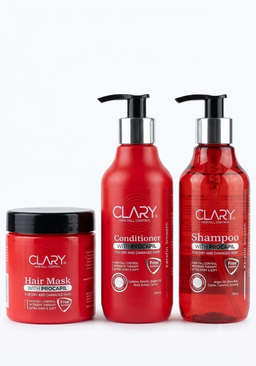 Clary Shmpoo + Conditioner + Hair Mask