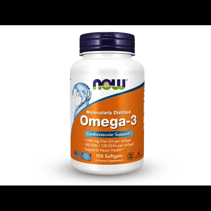 Omega-3, Molecularly Distilled 100 Softgels